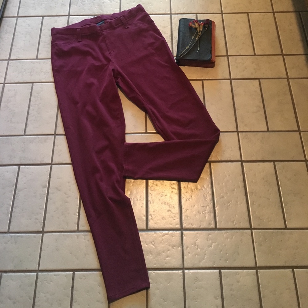 Faded Glory Maroon Jeggings size L (12-14)