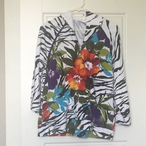 Zenergy Chico's floral jacket