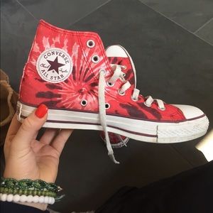 Limited Red Tie-dye Converse