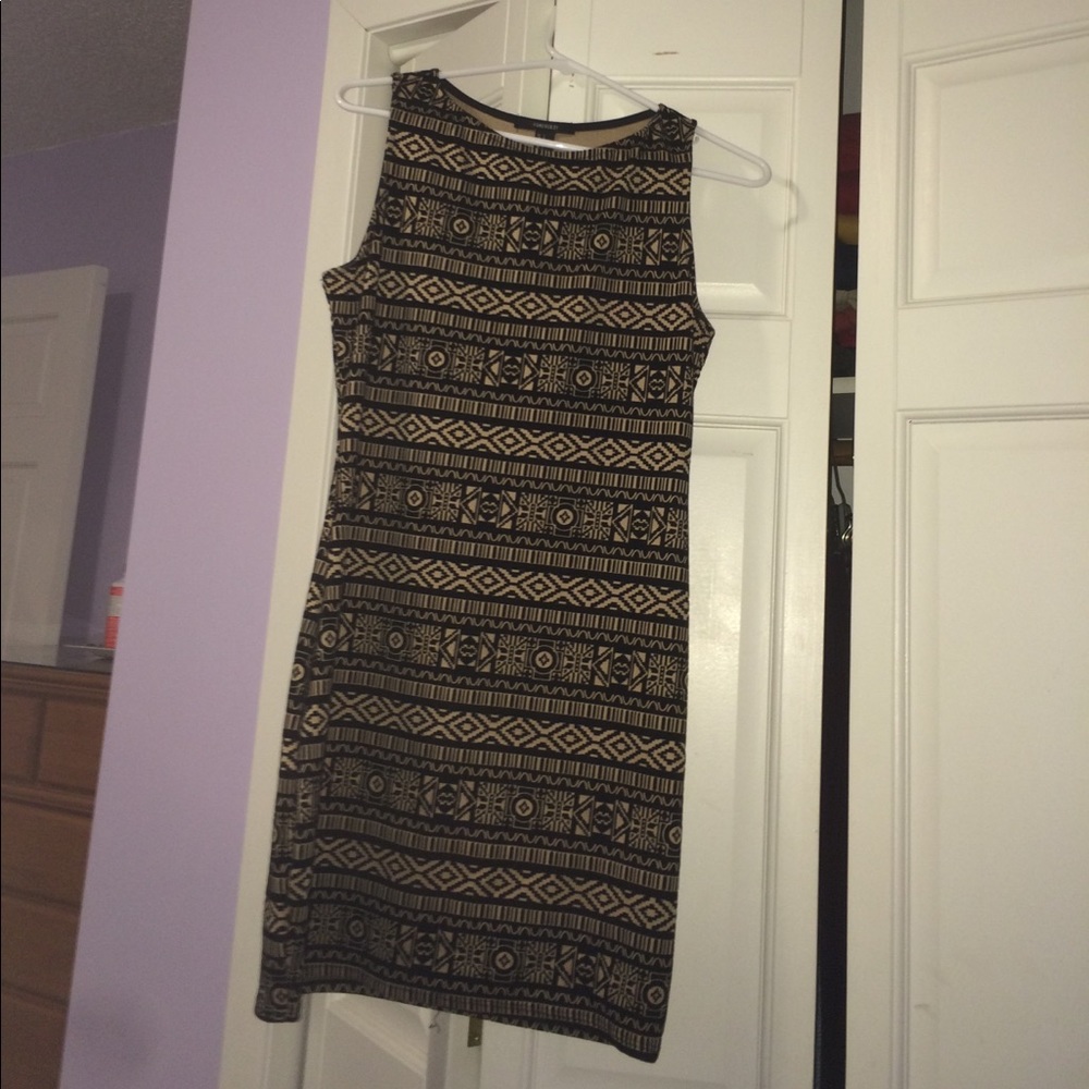 Black and Tan patterned dress
