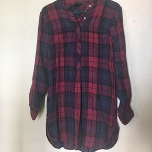 Fall plaid flannel dress