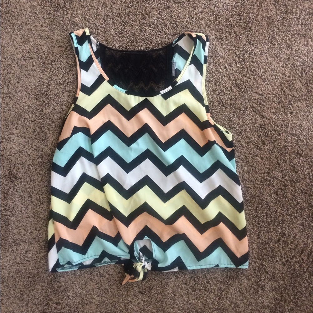 pastel chevron tank top