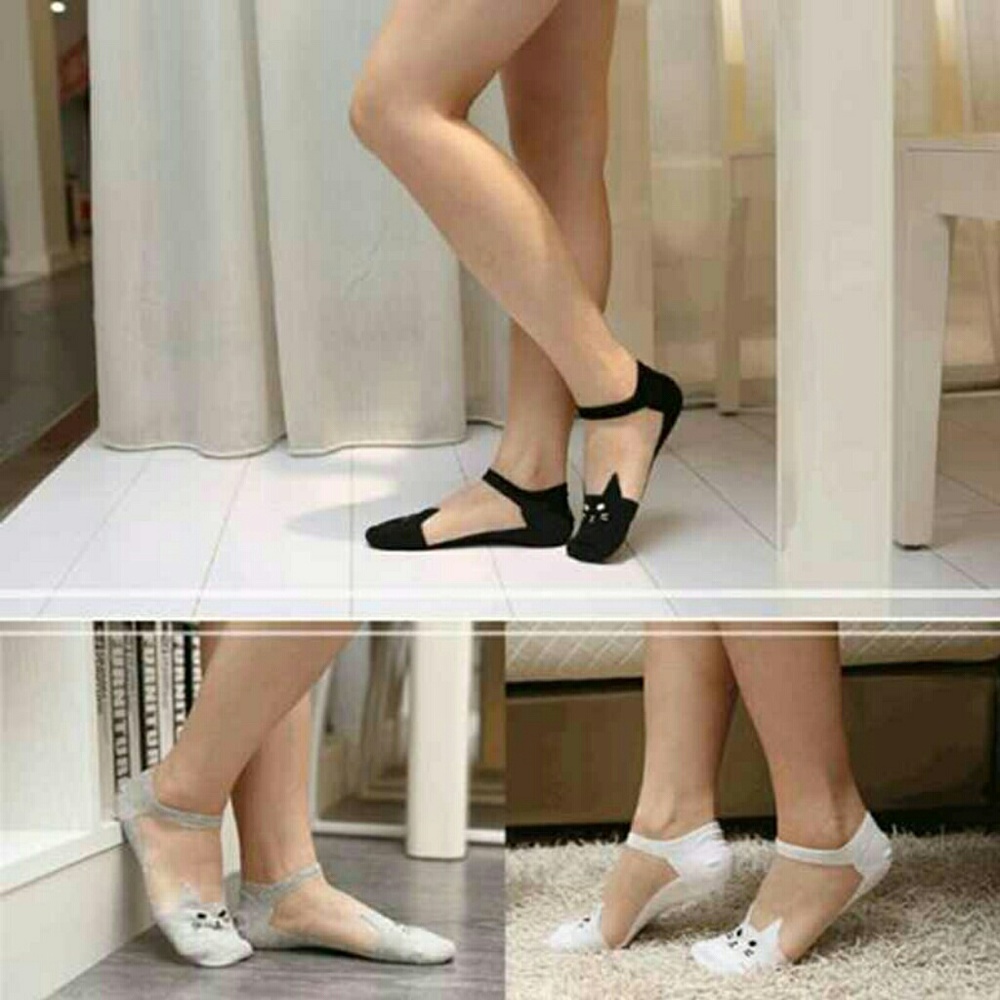 2 pair Korean transparent cat socks for $15