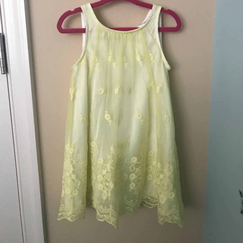 Whimsical pale yellow dress
