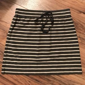 Ann Taylor Loft Charcoal Striped Skirt