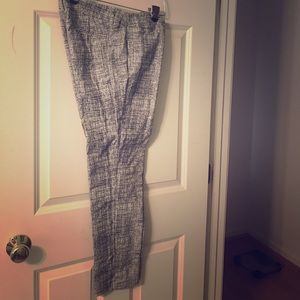 Black and white graphic dress pants