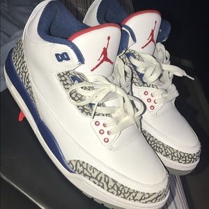 "True Blue" Retro 3s Vnds Worn 1x Lightly