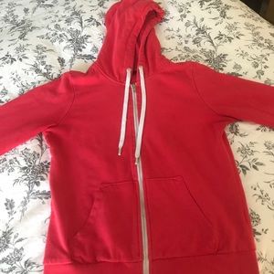 Red hoody.