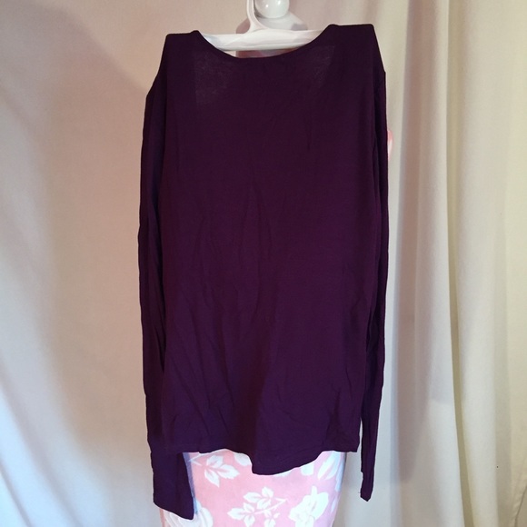 Urban Outfitters Purple V-Neck Long Sleeve - Picture 3 of 3