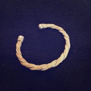 Silver stamped bracelet