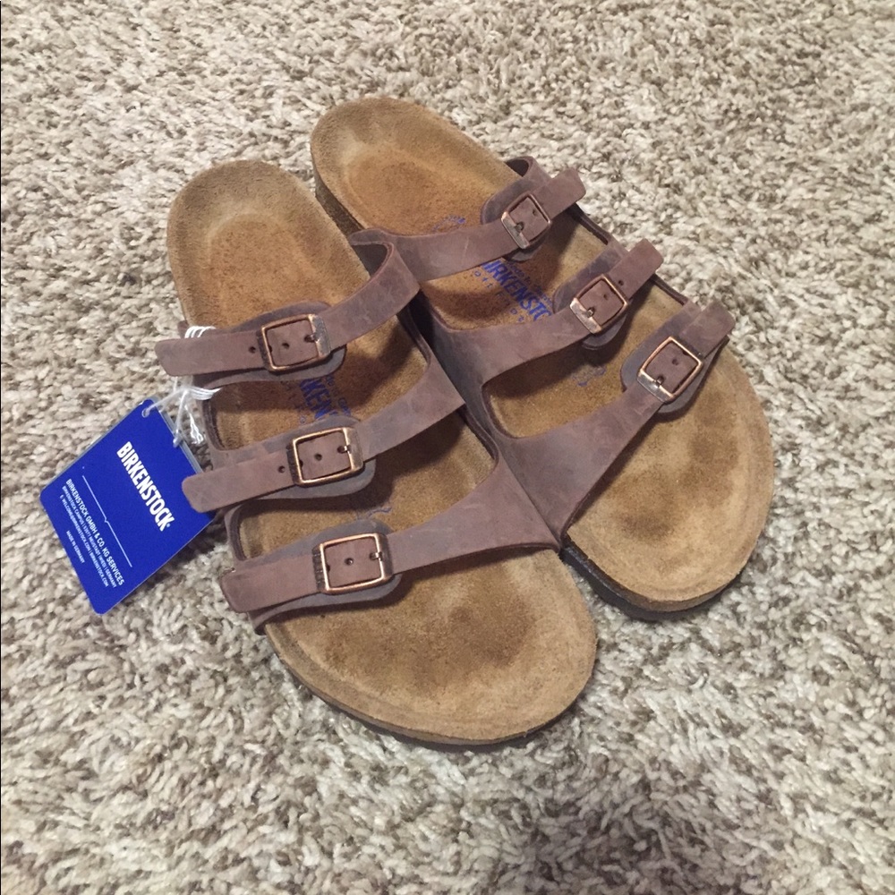 Havana Oiled Leather Florida Birkenstocks