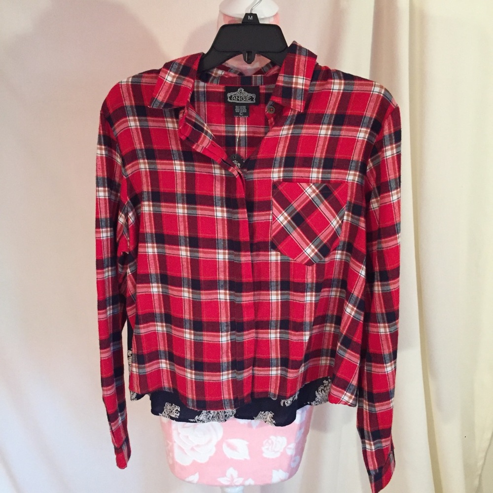 Red flannel with Paisley back