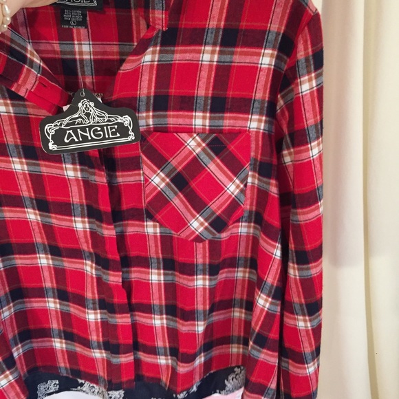 Red flannel with Paisley back - Picture 3 of 4