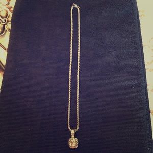 Silver stone necklace