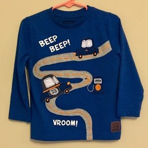 Beep beep! Cute little boy Appliqué tee 🚗🚙
