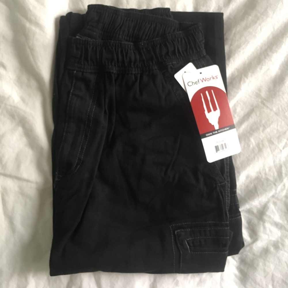 NEW chef pants black