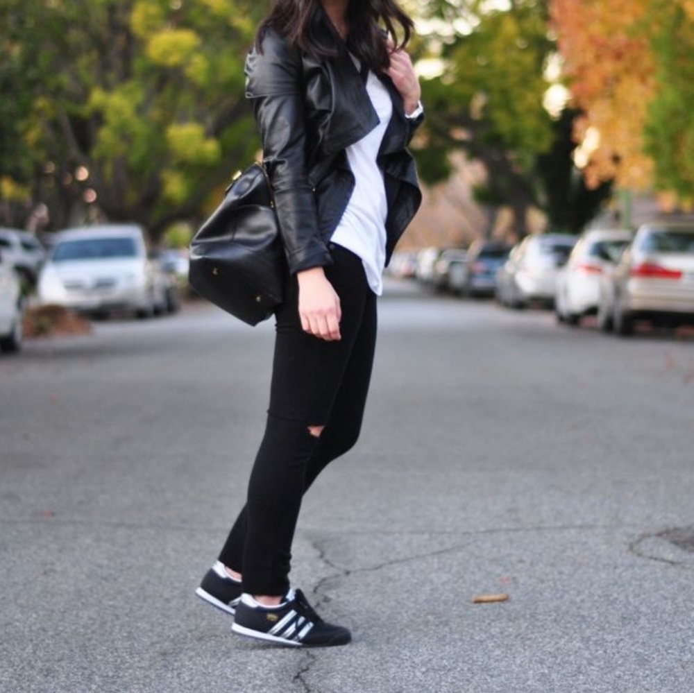 Black Adidas sneakers