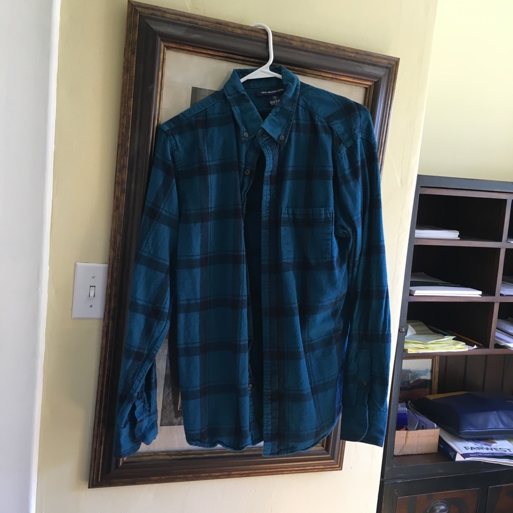 Slim fit old navy flannel shirt