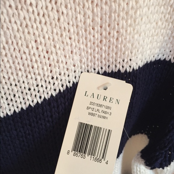 Ralph Lauren Blue/White striped sweater - Picture 5 of 6