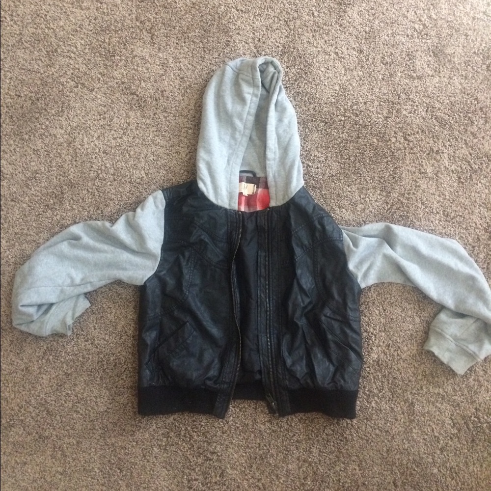 black and grey hoodie