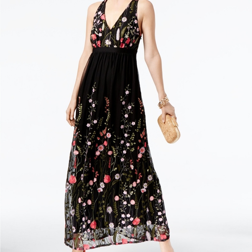 *NWT* INC Embroidered Floral Maxi Dress-Medium