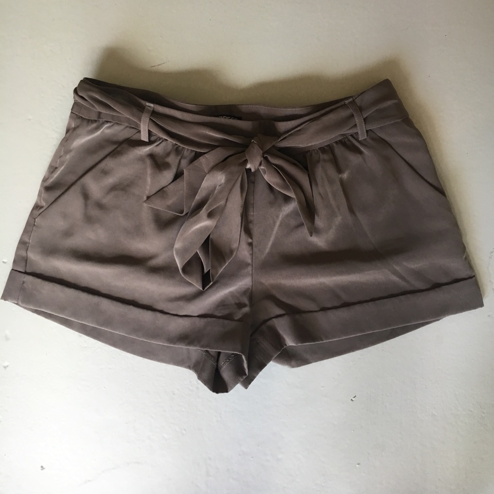 Express Brown Silky-Feel Shorts - 10