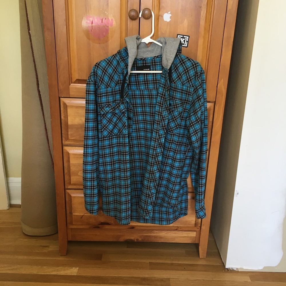 Hooded Hurley flannel jacket