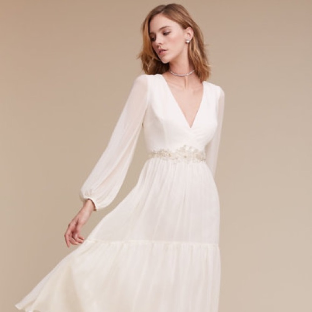 BHLDN Ivory Quince Dress