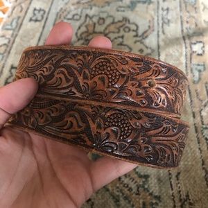Beautiful genuine leather tooled belt