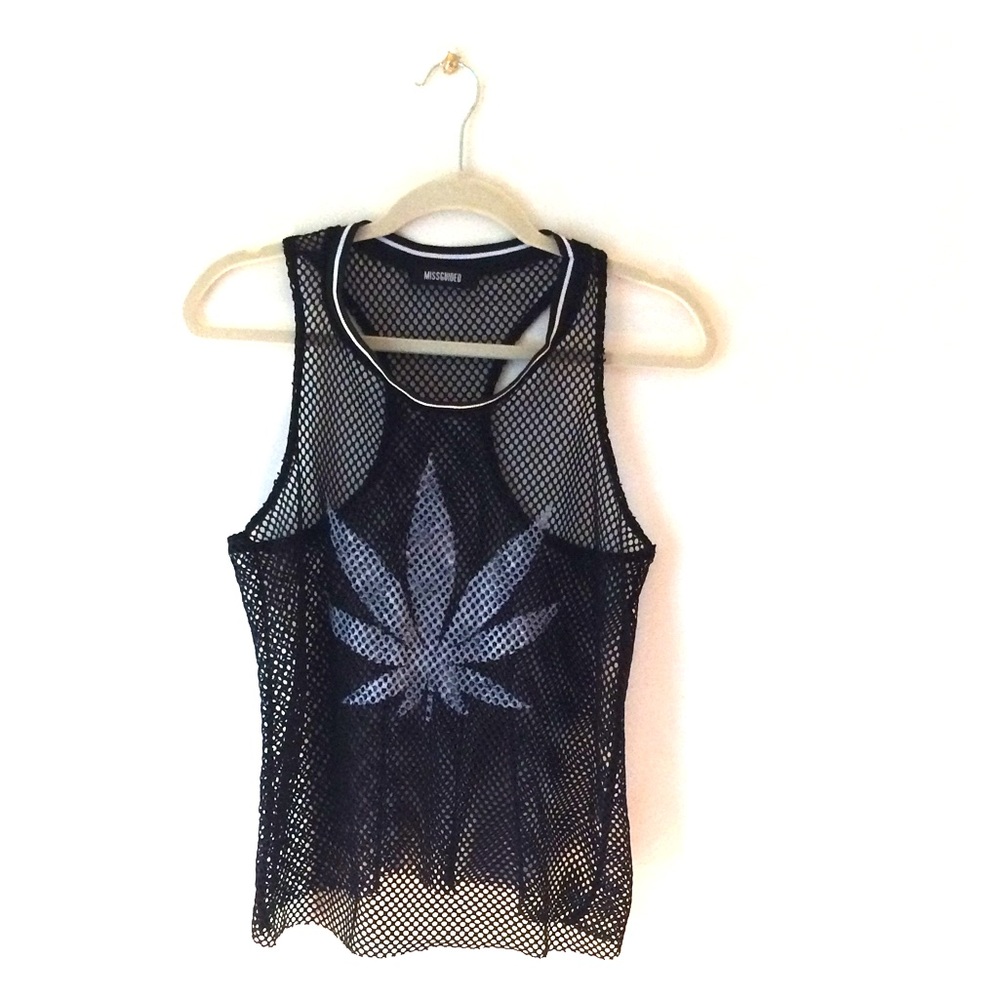 Misguided MESH Weed Razorback Tank