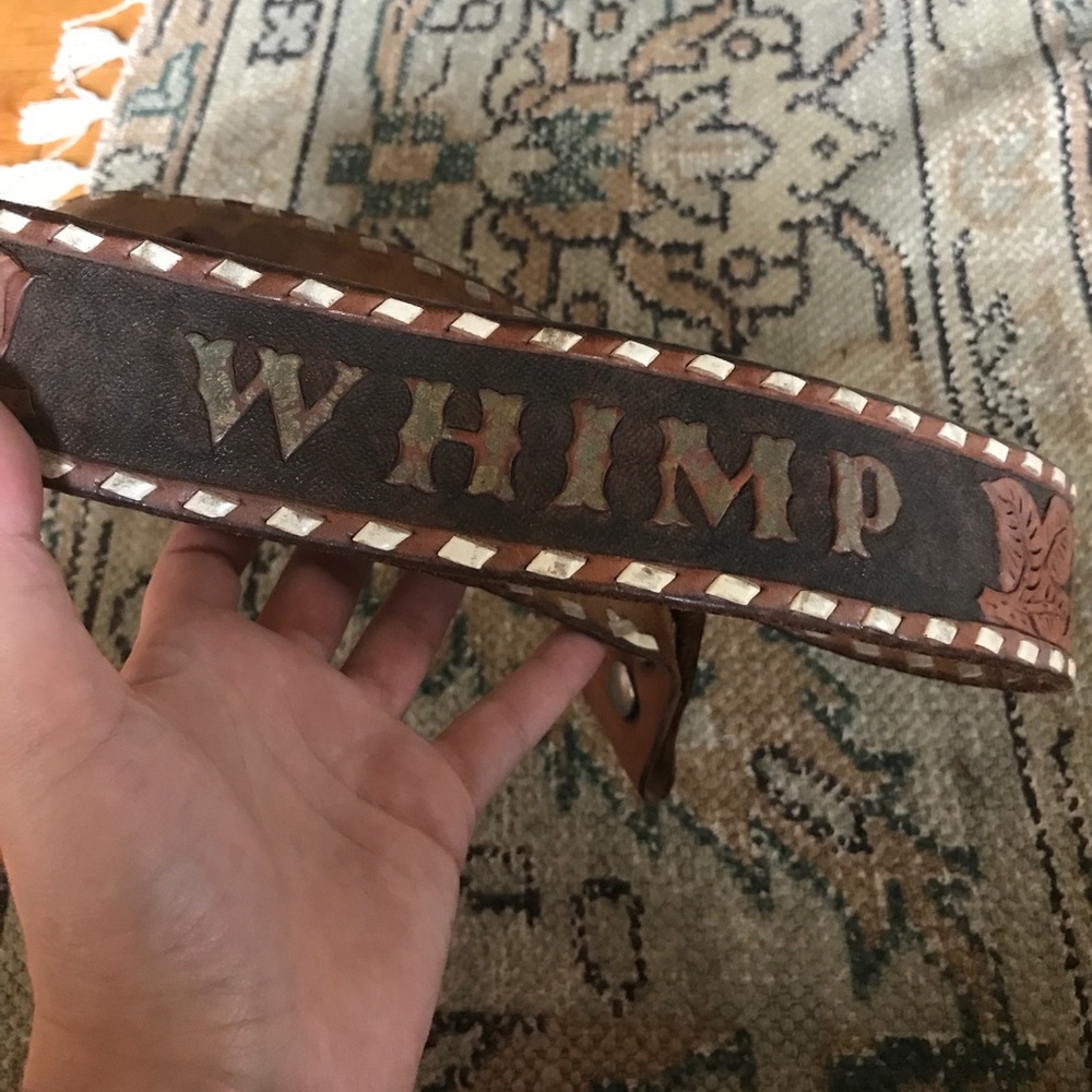 Killer vintage handmade leather belt