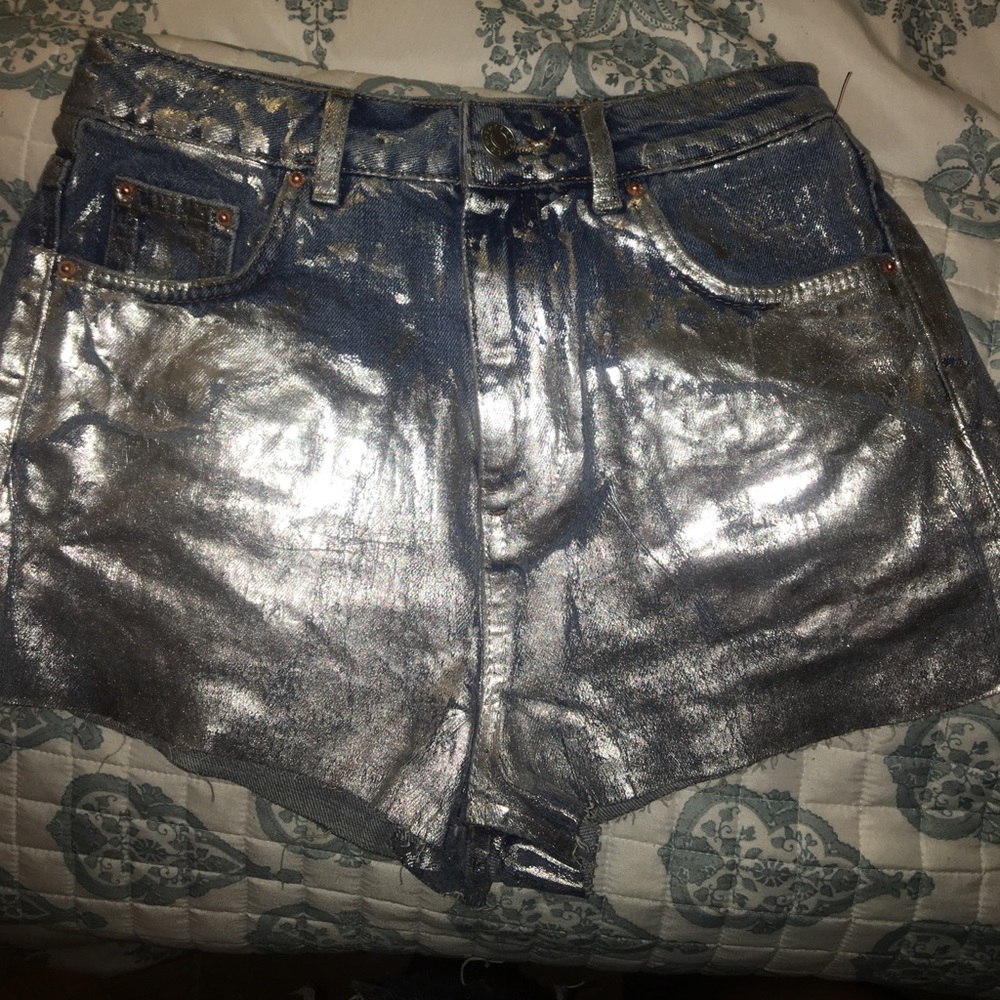 metallic shorts