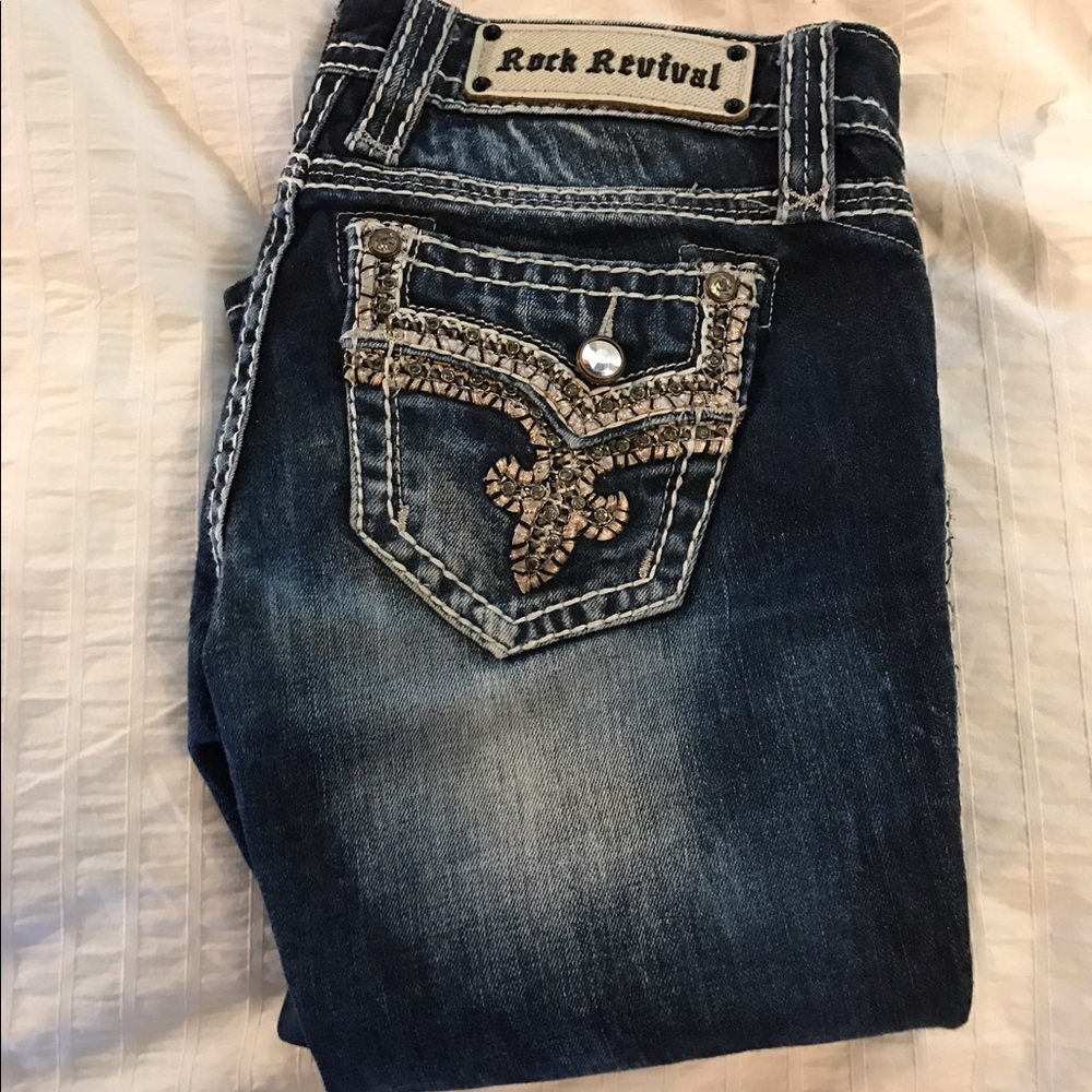 Rock Revival LowRise Bootcut: 26 Waist/ 32" Inseam