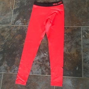 Nike Pro Dri-fit insulated snake print red legging