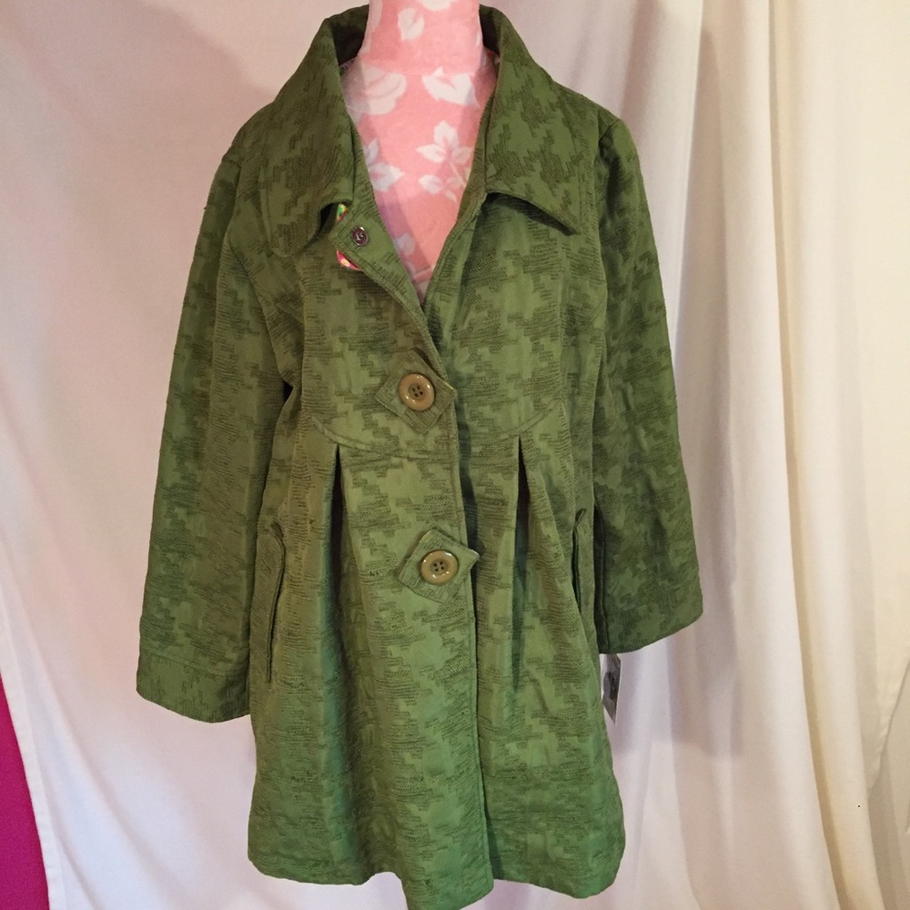 Green Baby-Doll Peacoat