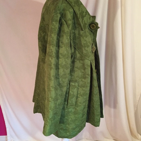 Green Baby-Doll Peacoat - Picture 5 of 8