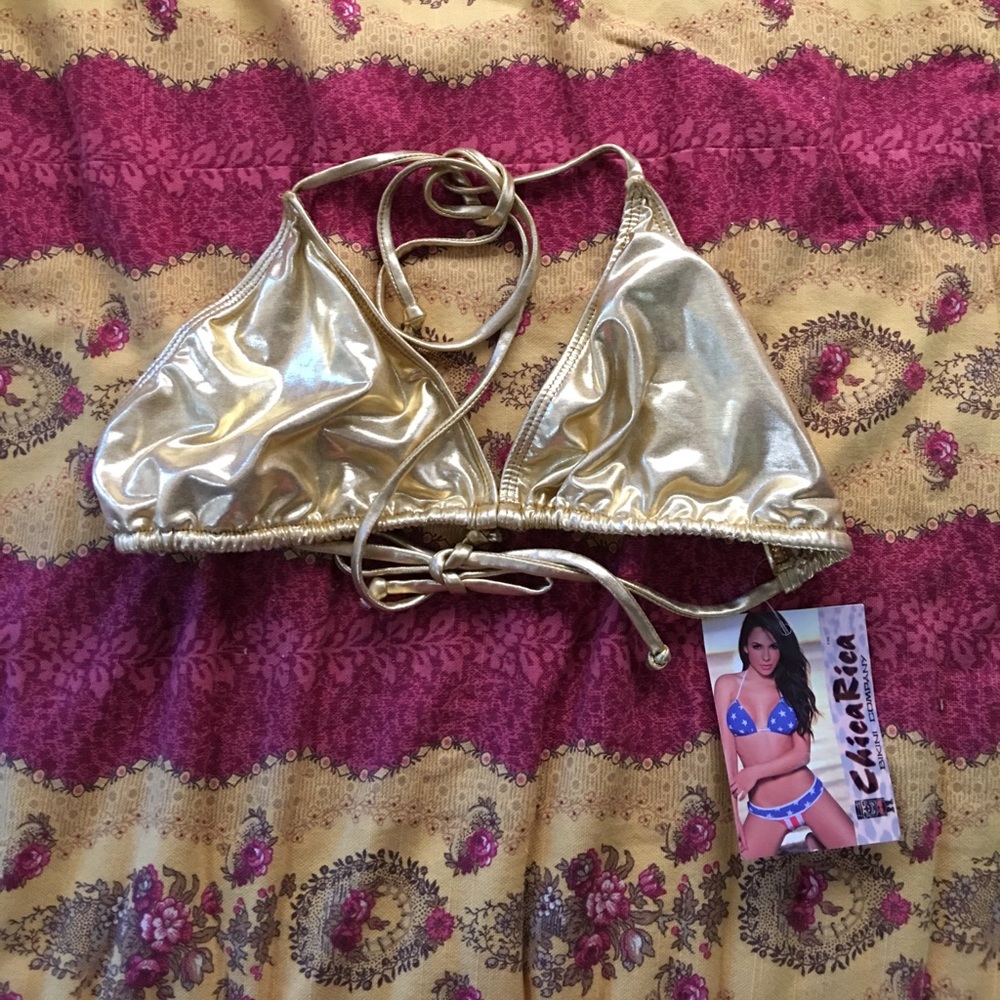Gold Tri Top-Brand New w Tags