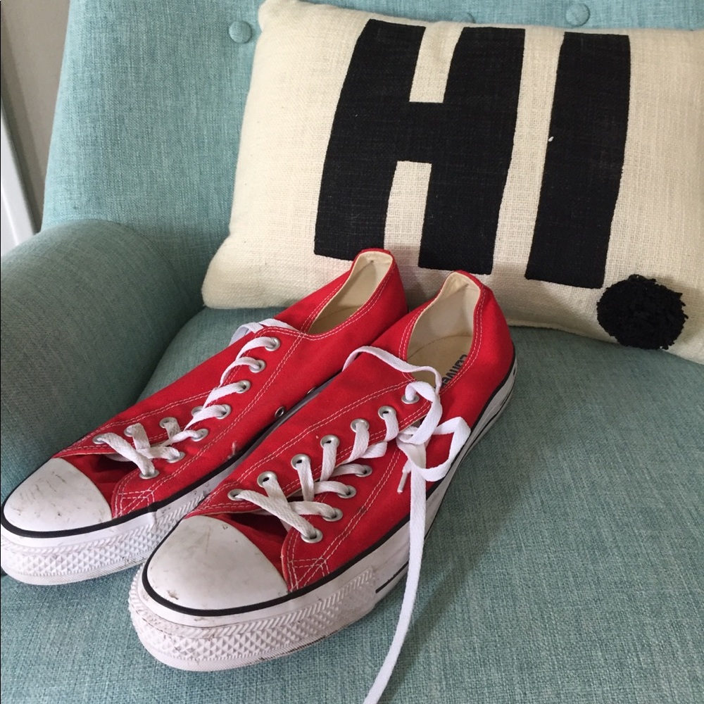 Men's Red Low Top Converse