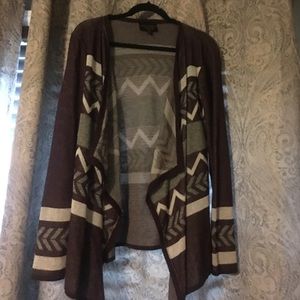 Open front draped cardigan