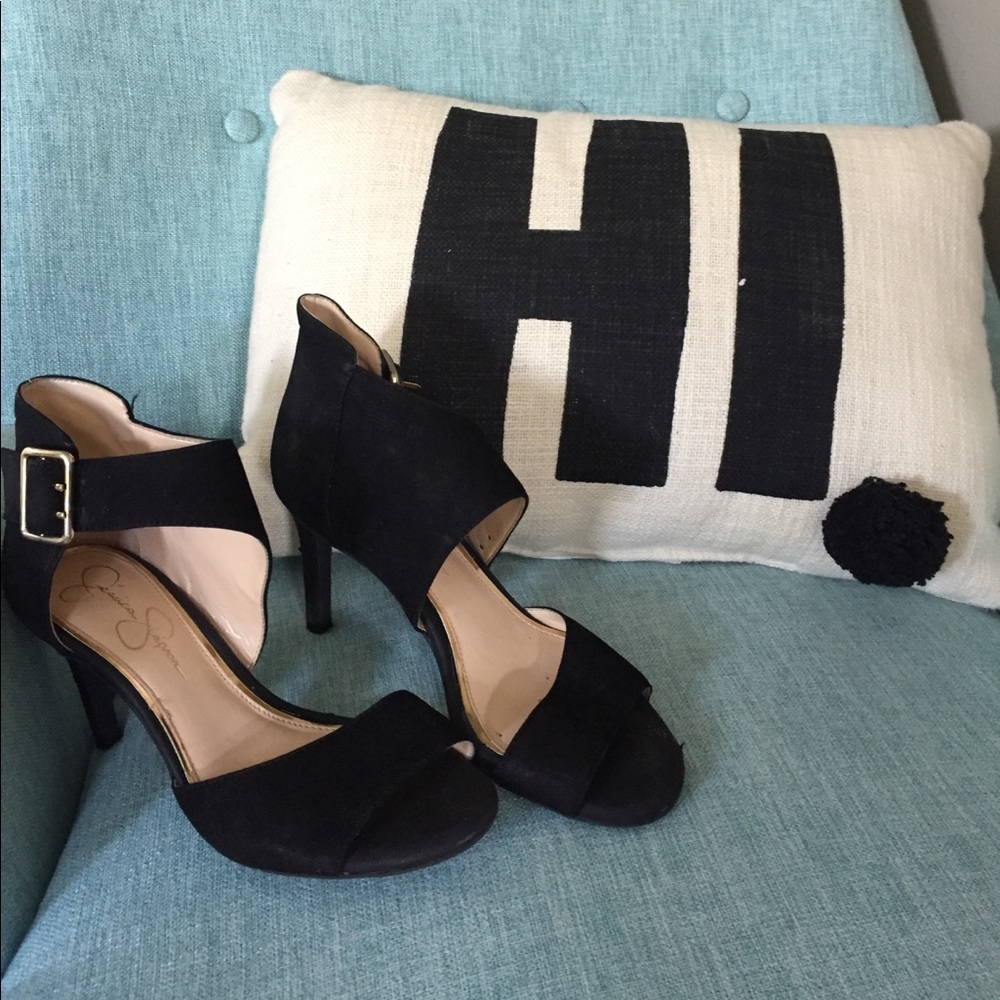 Jessica Simpson Black Suede Heels