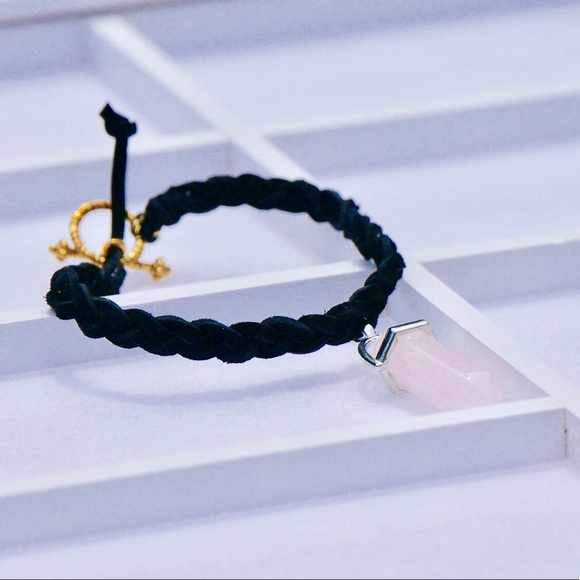 Rose Quartz Crystal Bracelet - Picture 2 of 2