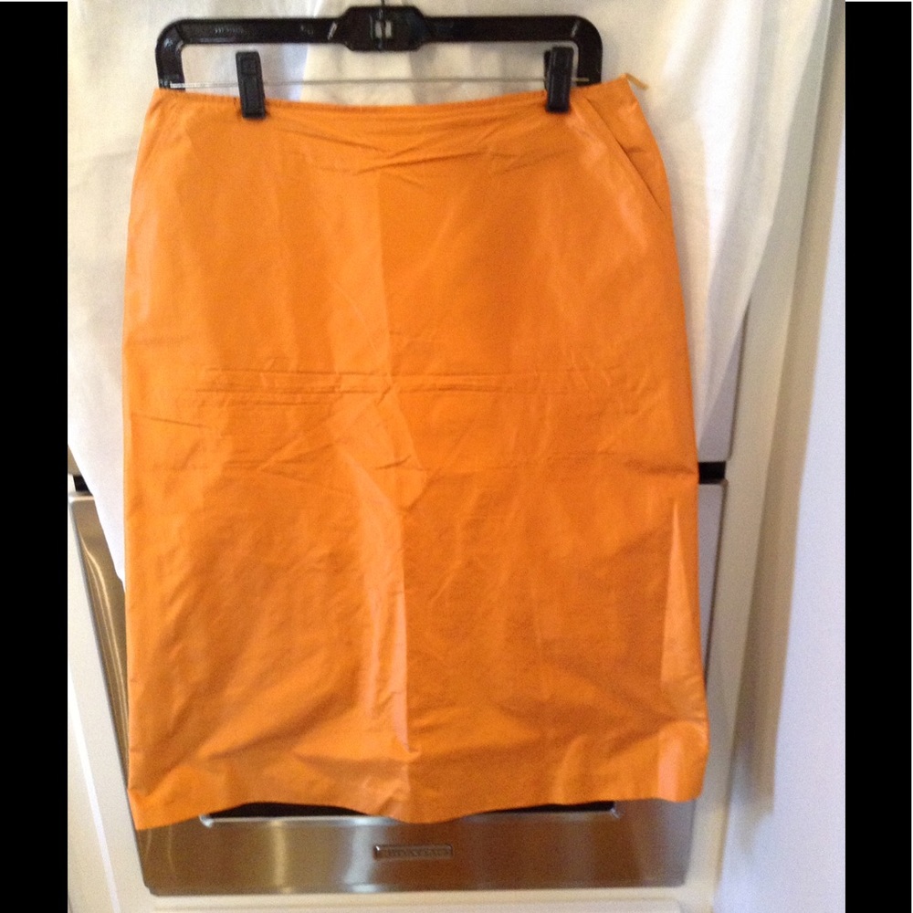 Orange silk MaxMara skirt