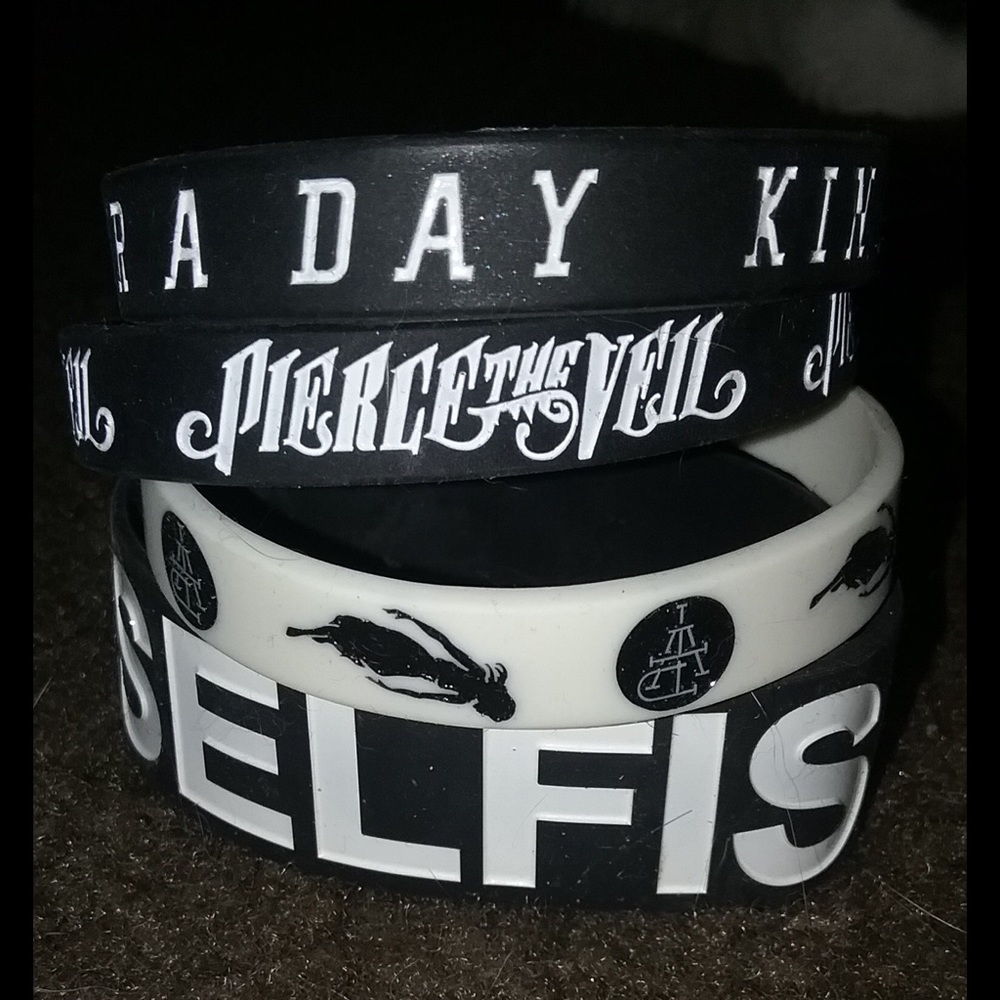 Four Pierce The Veil bracelets