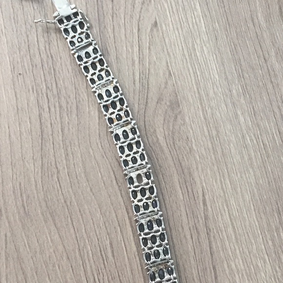 Beautiful sapphire bracelet with diamond chips - Picture 3 of 3