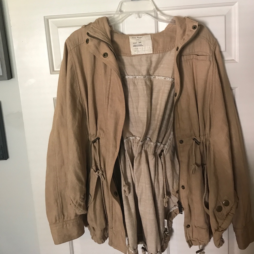 Free People Tan Utility Jacket