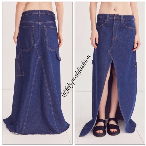 Urban Outfitters BDG Skater Denim Maxi Skirt - Picture 2 of 3