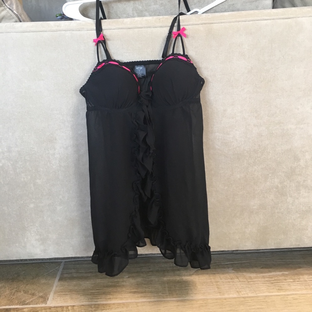 New with tags Black and pink lingerie set