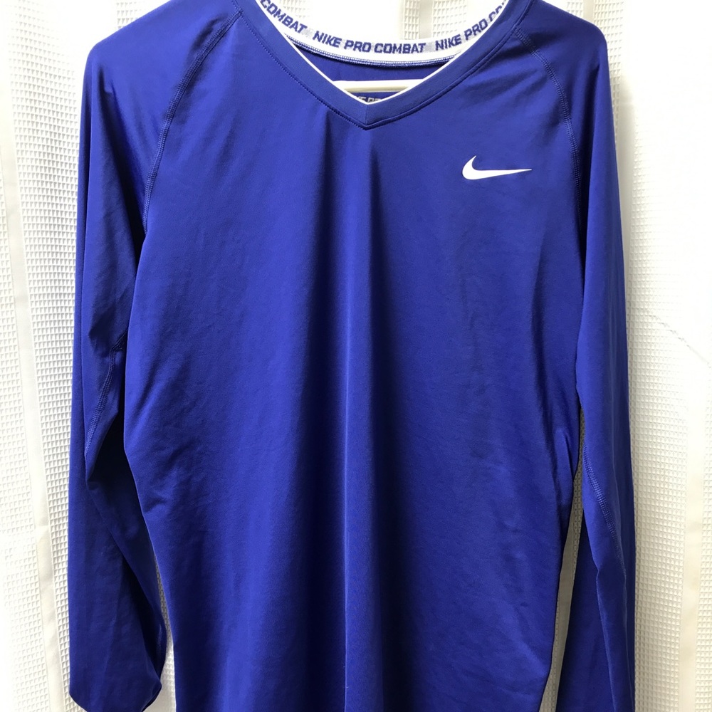 Nike long sleeved dri fit top - Royal Blue