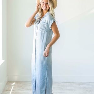 Light Denim Ombré Maxi
