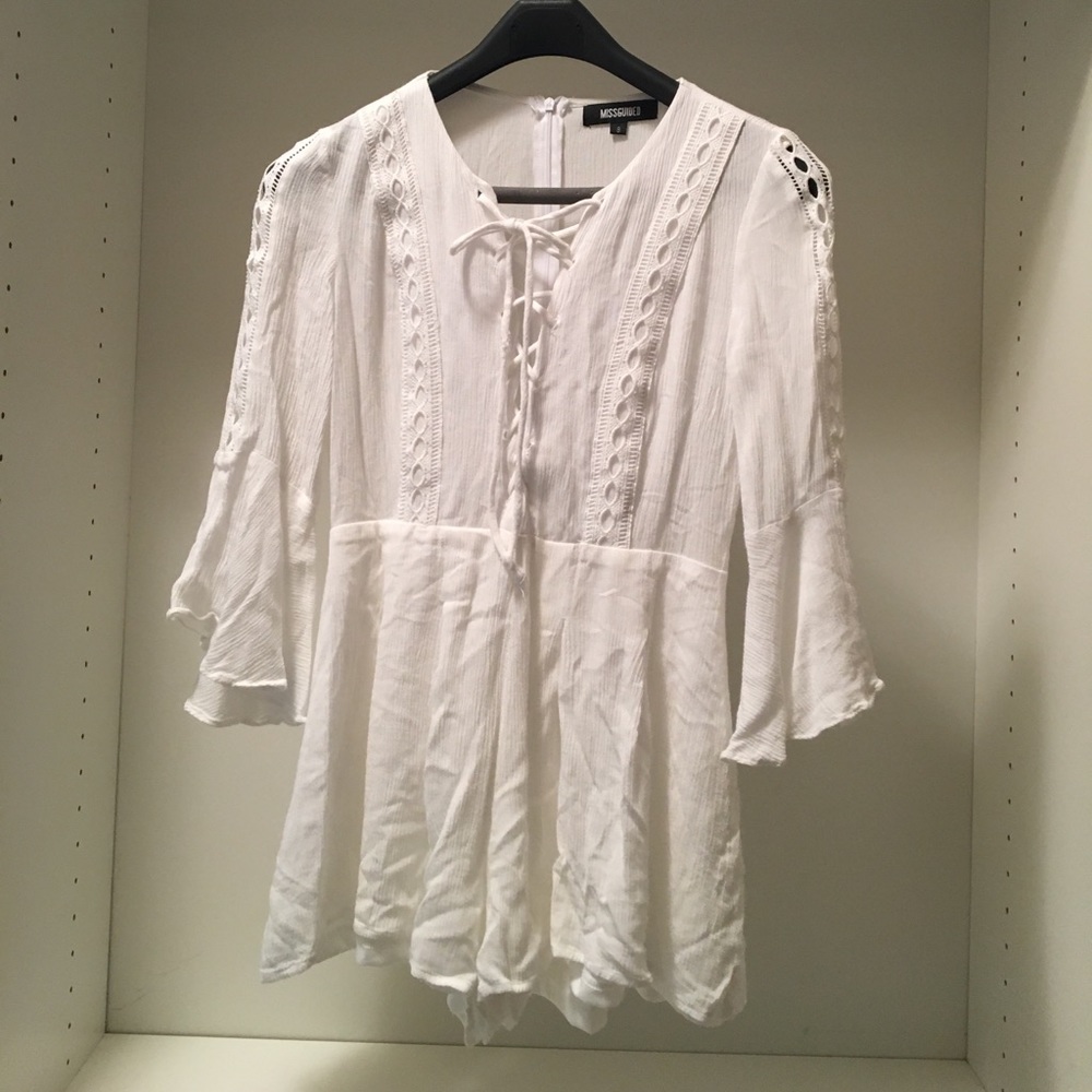 White Missguided Romper